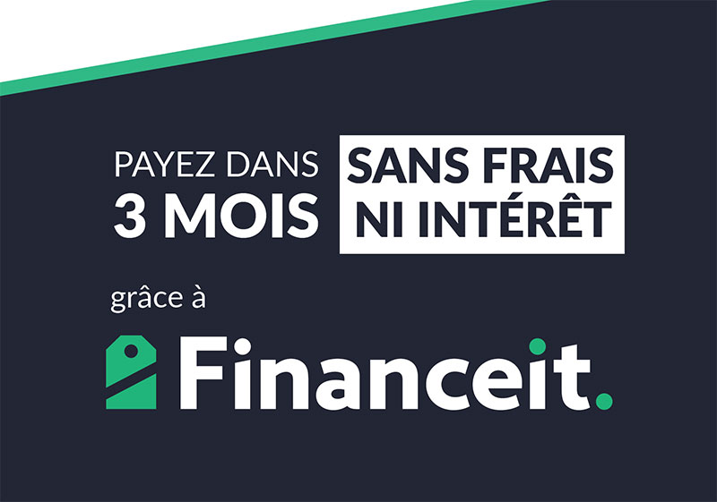 Payez dans 3 mois sans frais ni intérêt